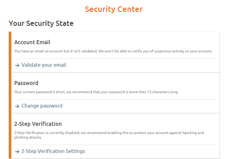 Chaturbate Security Center