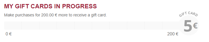 Free Gift Card Progression Bar