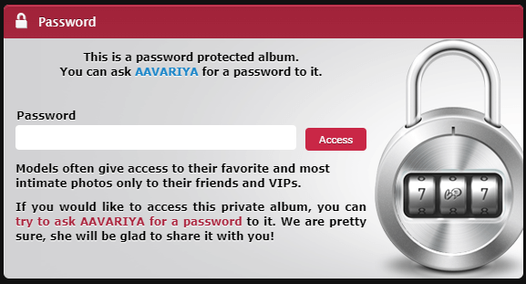 Password protected gallery example