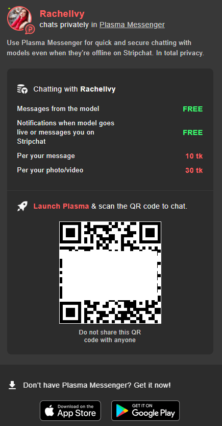 Plasma Messenger - Scan QR Code