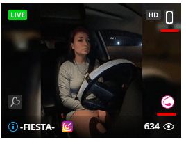 A Girl is Broadcasting from Mobile while Driving the Car